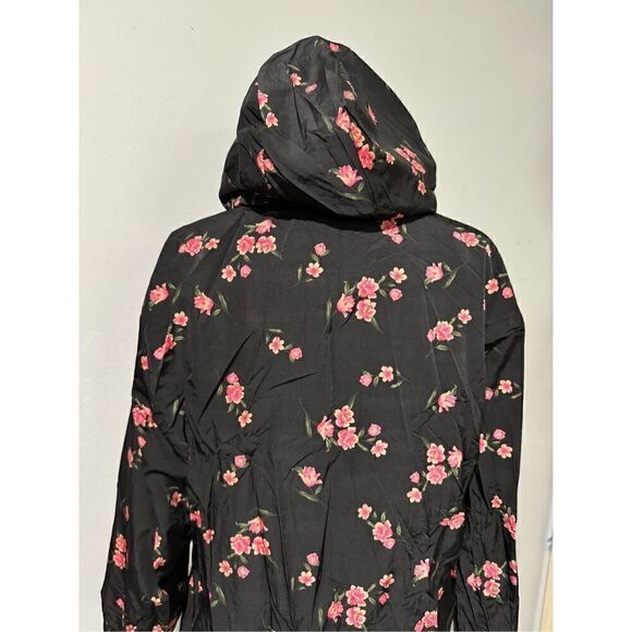 Victoria secret Pink Anorak floral long full zip windbreaker jacket Xs/S - Picture 5 of 8